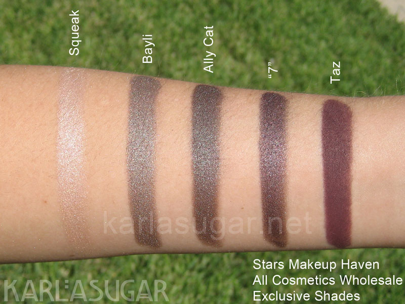 Stars-Makeup-Haven-All-Cosmetics-Wholesale Stars Makeup Haven, SMH, All Cosmetics Wholesale, ACW, swatches, Squeak, Bayli, Ally Cat, 7, Seven, Taz, KarlaSugar, Karla Sugar